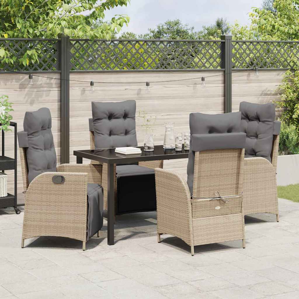 Have Spisebordssæt 5 pcs Beige Poly rattan