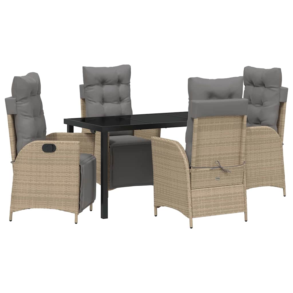 Have Spisebordssæt 5 pcs Beige Poly rattan