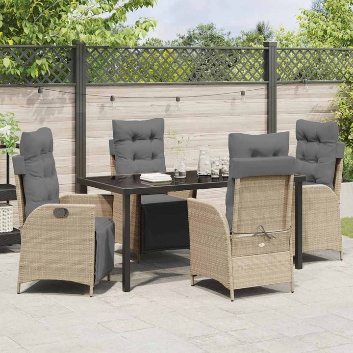 Have Spisebordssæt 5 pcs Beige Poly rattan
