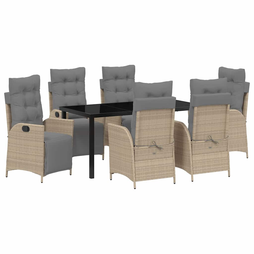 Have Spisebordssæt 7 pcs Beige Poly rattan
