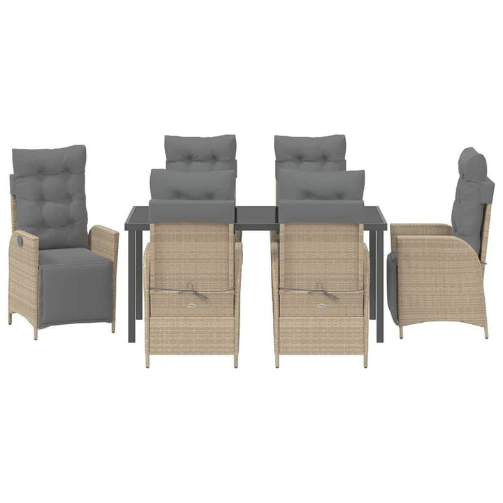 Have Spisebordssæt 7 pcs Beige Poly rattan