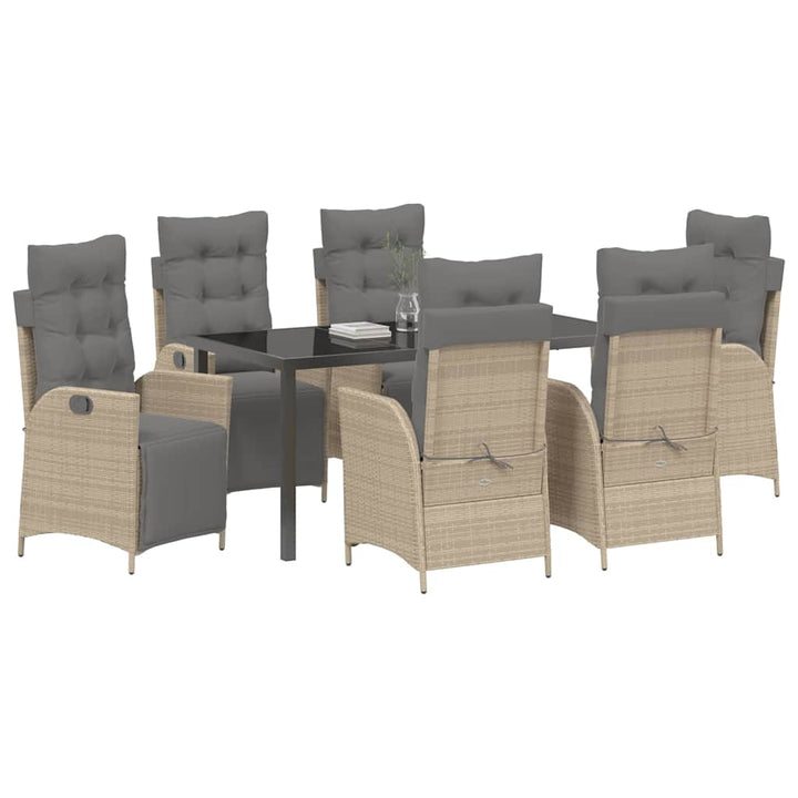 Have Spisebordssæt 7 pcs Beige Poly rattan