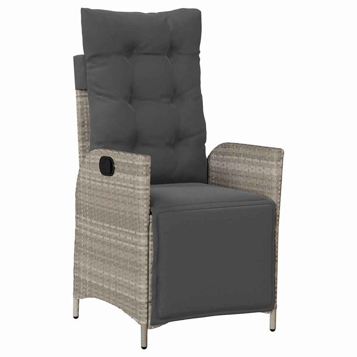 Have Spisebordssæt 3 pcs Lysegrå Poly rattan