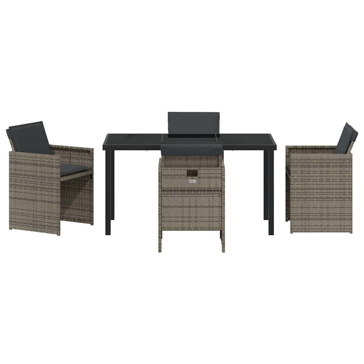 Have Spisebordssæt 5 pcs Grå polyrattan