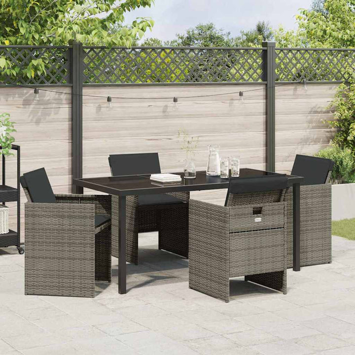 Have Spisebordssæt 5 pcs Grå polyrattan