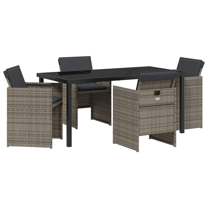 Have Spisebordssæt 5 pcs Grå polyrattan