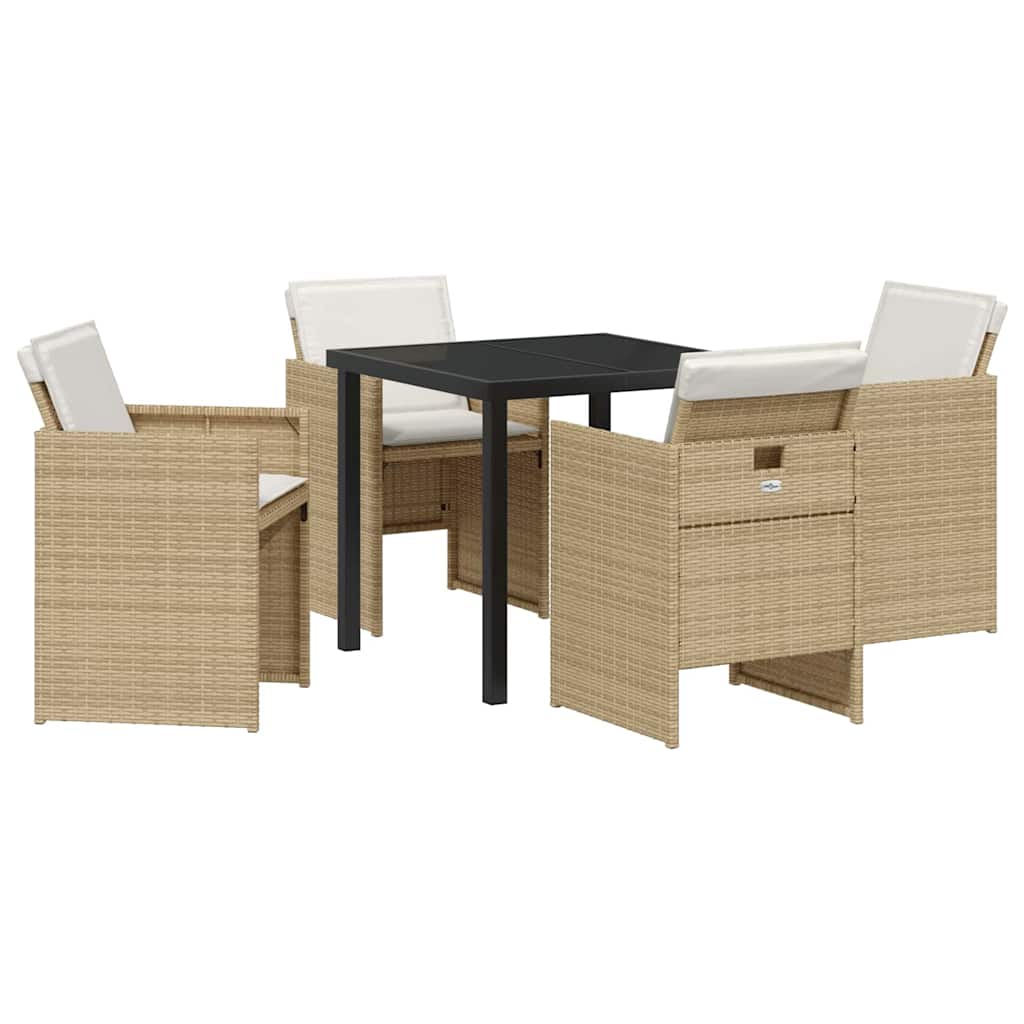 Have Spisebordssæt 5 pcs Beige polyrattan
