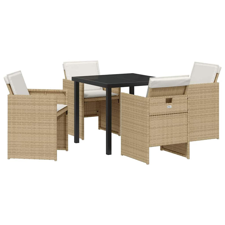 Have Spisebordssæt 5 pcs Beige polyrattan