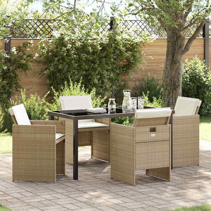 Have Spisebordssæt 5 pcs Beige polyrattan