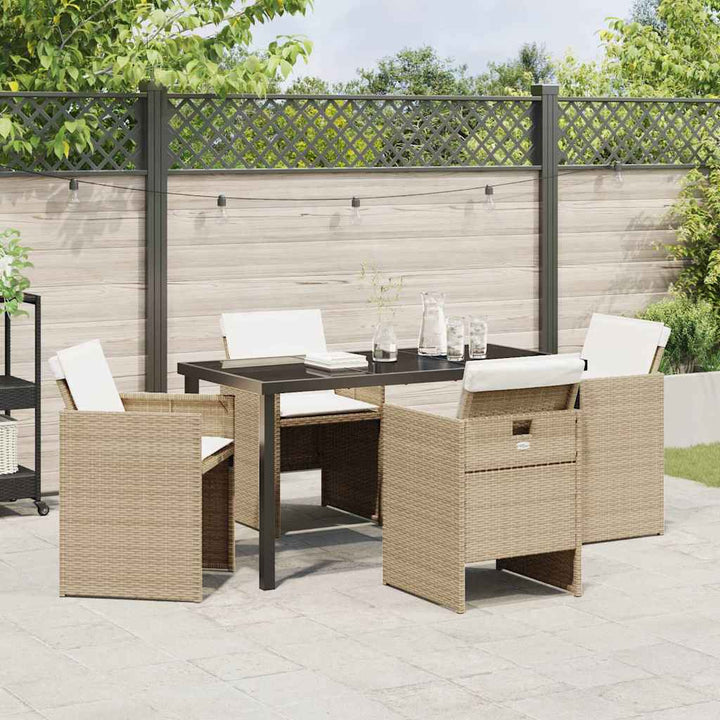 Have Spisebordssæt 5 pcs Beige polyrattan