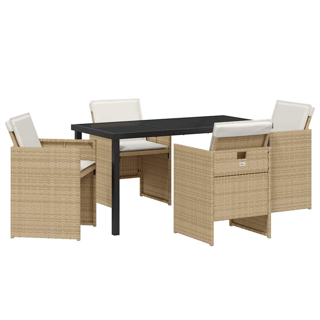 Have Spisebordssæt 5 pcs Beige polyrattan