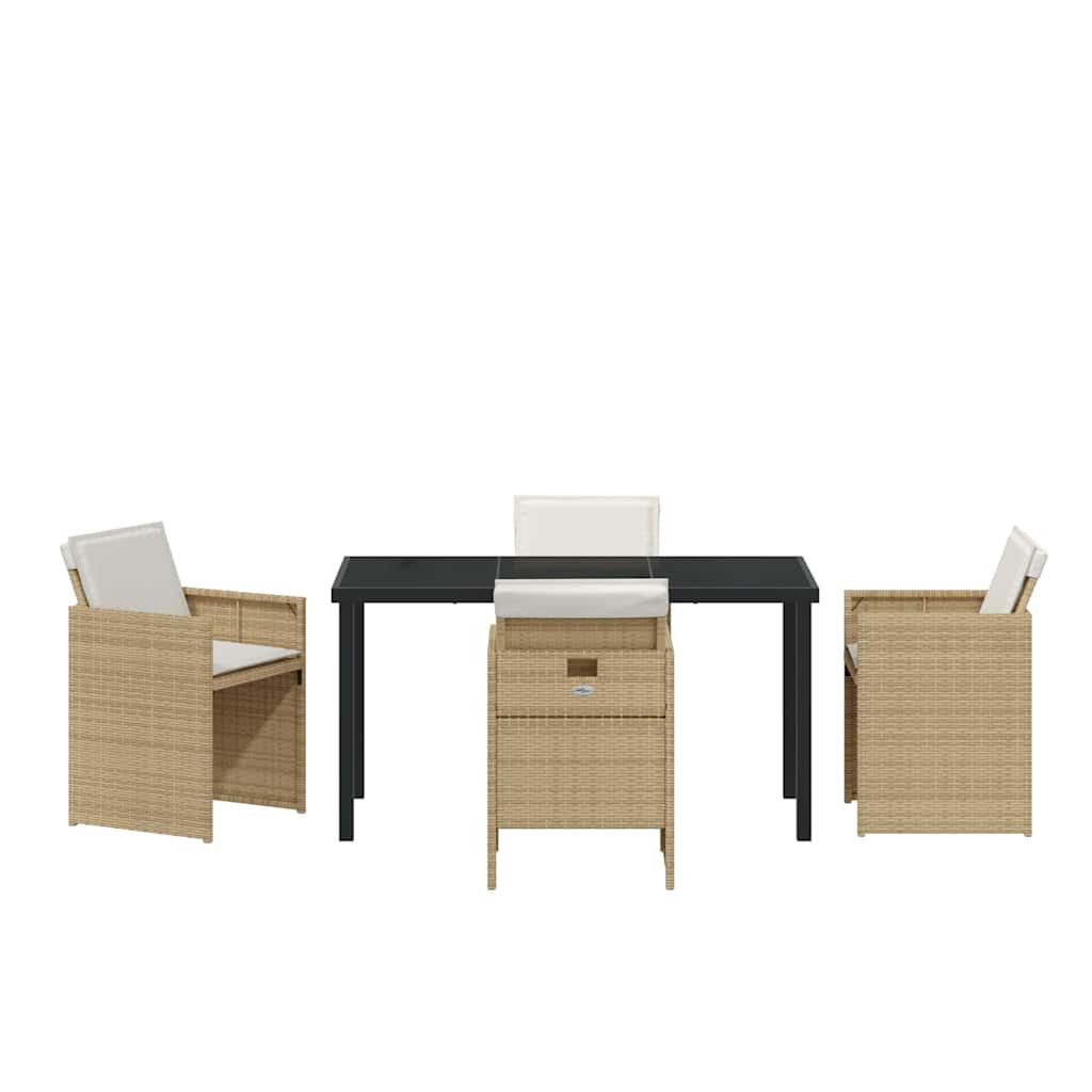Have Spisebordssæt 5 pcs Beige polyrattan