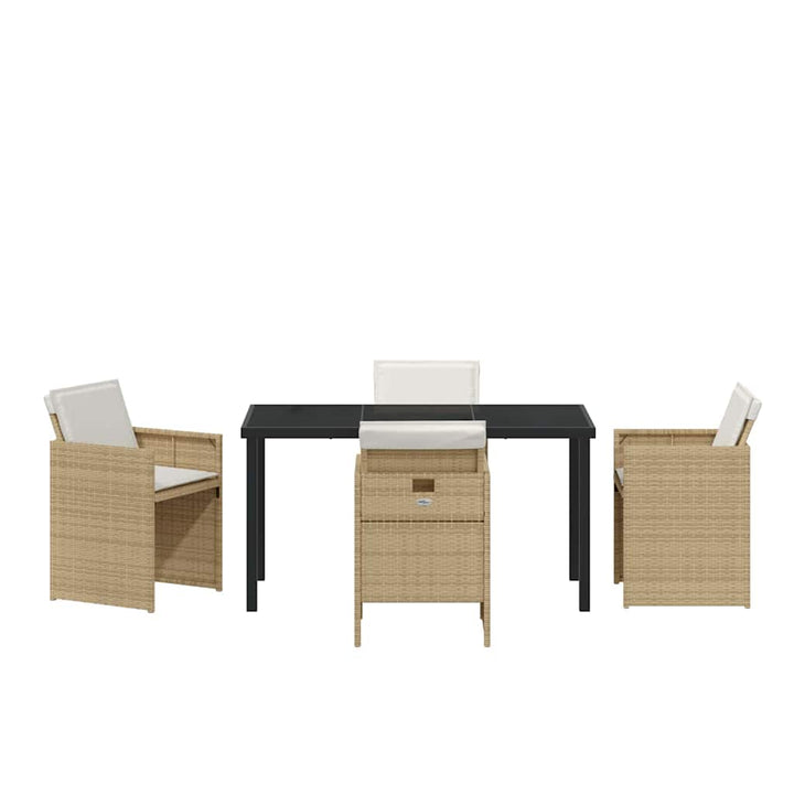 Have Spisebordssæt 5 pcs Beige polyrattan