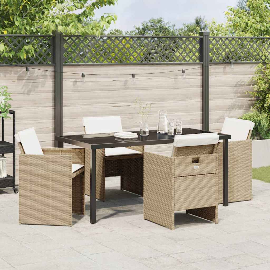 Have Spisebordssæt 5 pcs Beige polyrattan