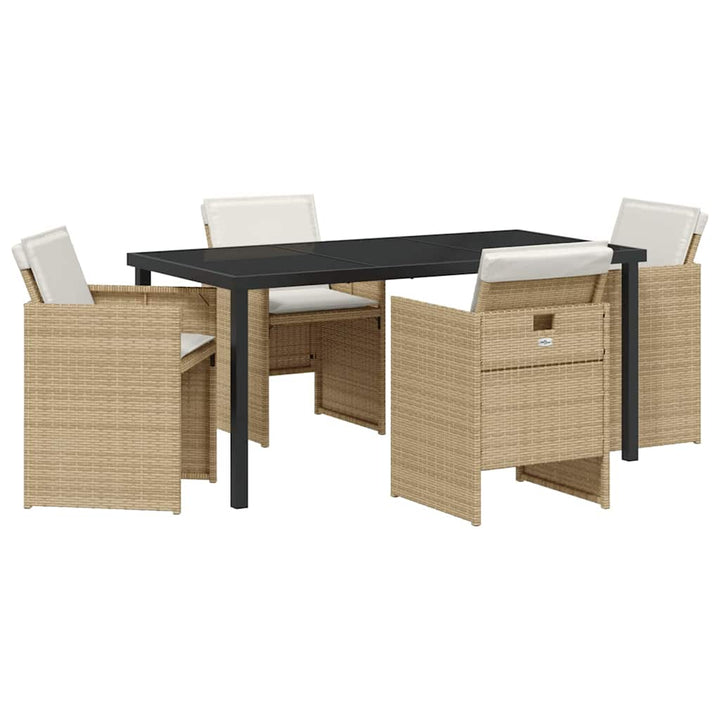 Have Spisebordssæt 5 pcs Beige polyrattan
