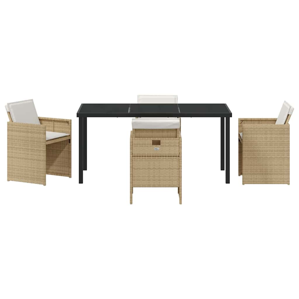 Have Spisebordssæt 5 pcs Beige polyrattan