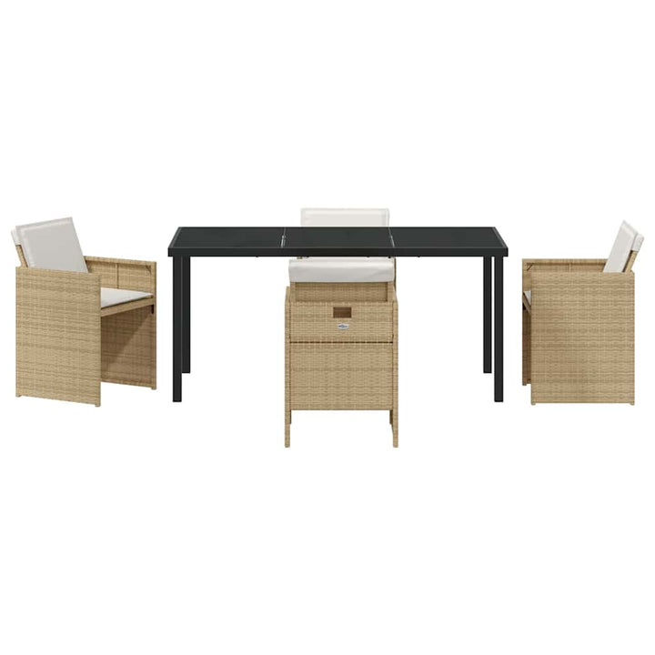 Have Spisebordssæt 5 pcs Beige polyrattan