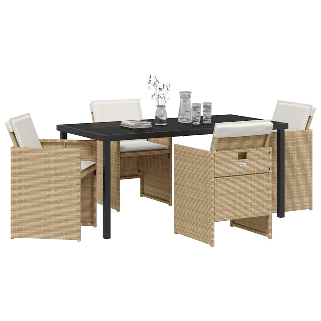 Have Spisebordssæt 5 pcs Beige polyrattan
