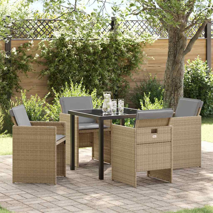 Have Spisebordssæt 5 pcs Beige polyrattan