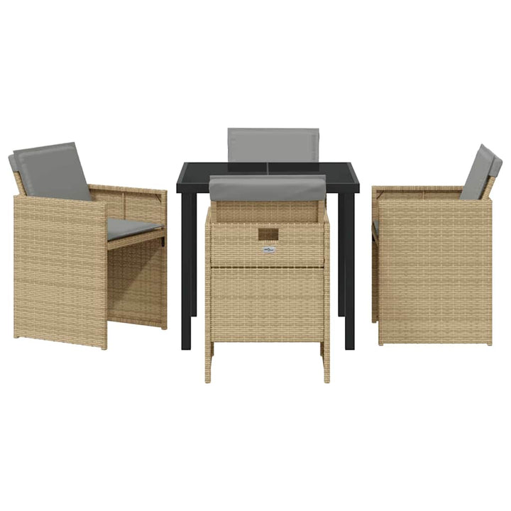 Have Spisebordssæt 5 pcs Beige polyrattan