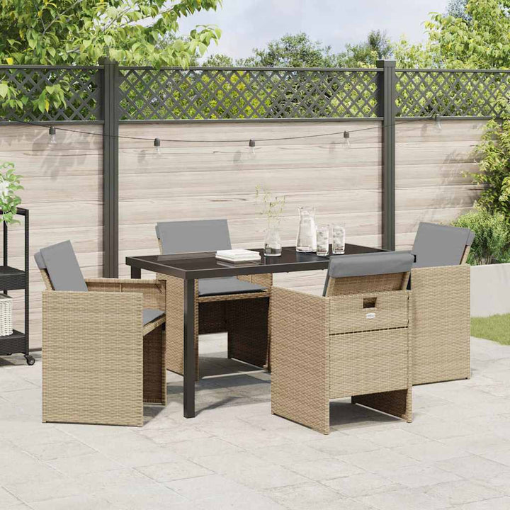 Have Spisebordssæt 5 pcs Beige polyrattan