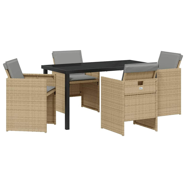 Have Spisebordssæt 5 pcs Beige polyrattan