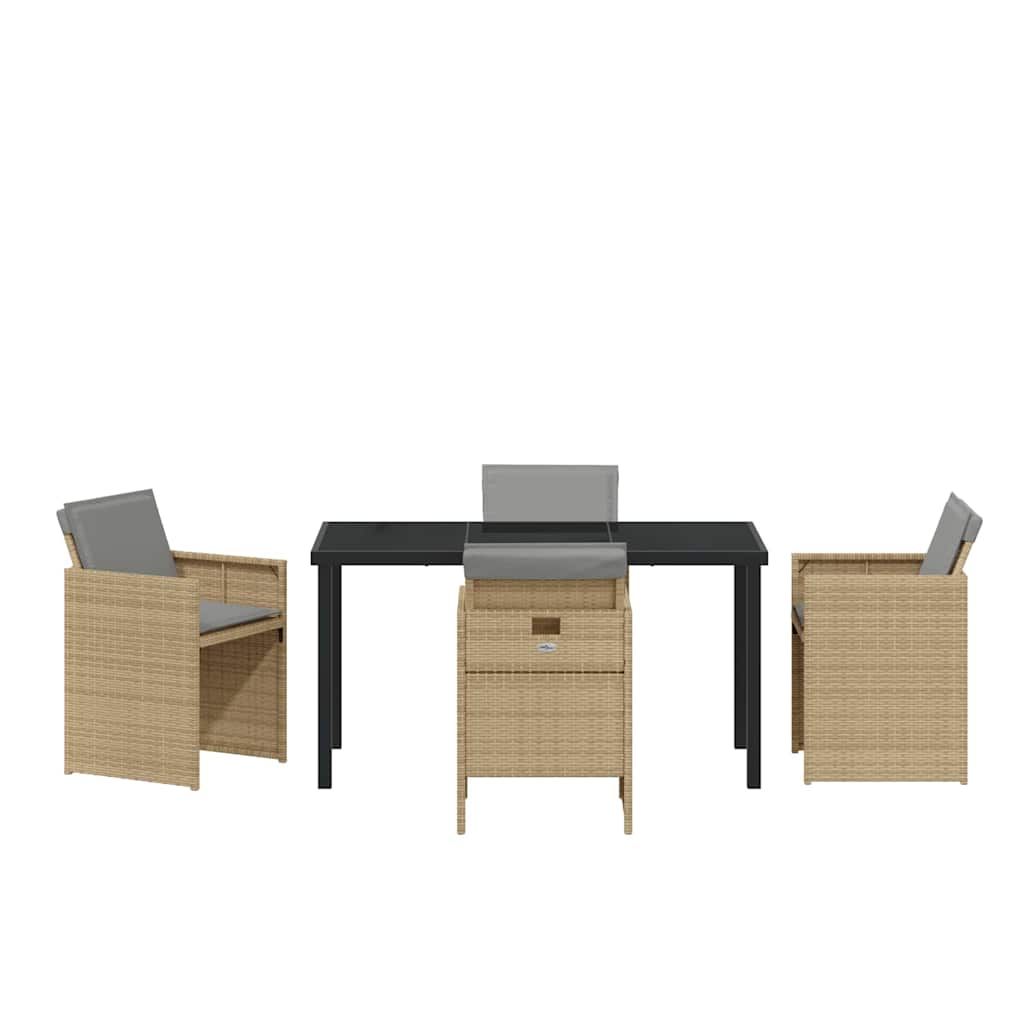 Have Spisebordssæt 5 pcs Beige polyrattan