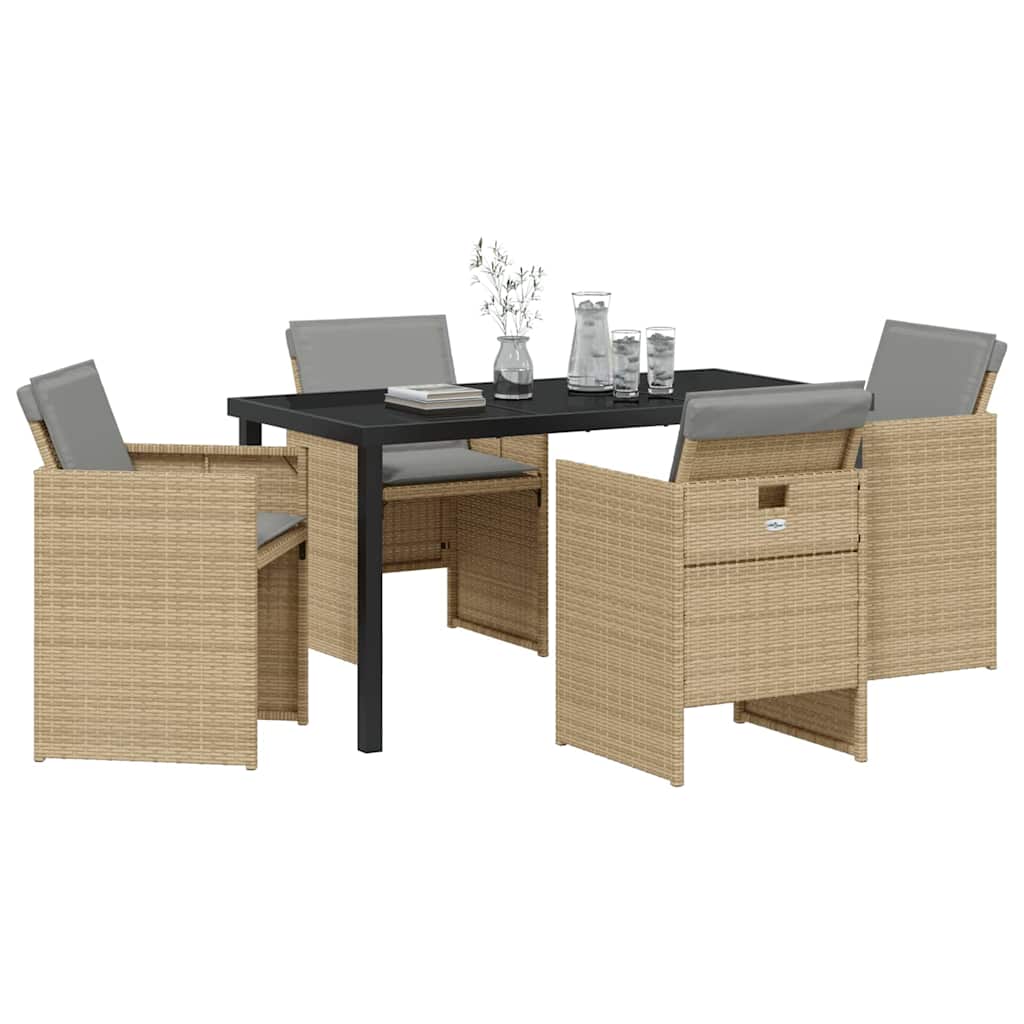 Have Spisebordssæt 5 pcs Beige polyrattan