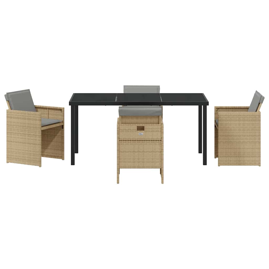 Have Spisebordssæt 5 pcs Beige polyrattan