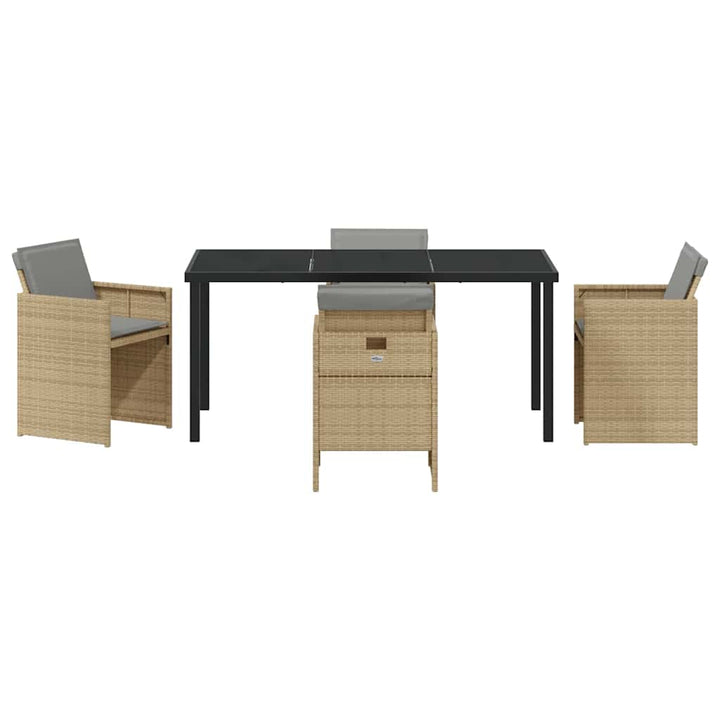 Have Spisebordssæt 5 pcs Beige polyrattan