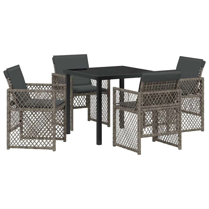 Have Spisebordssæt 5 pcs Grå polyrattan