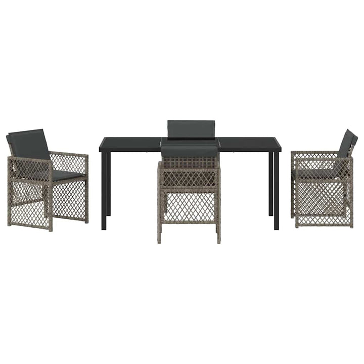 Have Spisebordssæt 5 pcs Grå polyrattan