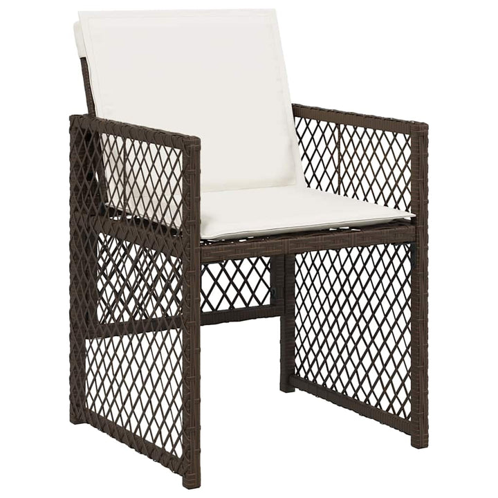 Have Spisebordssæt 5 pcs Brun polyrattan