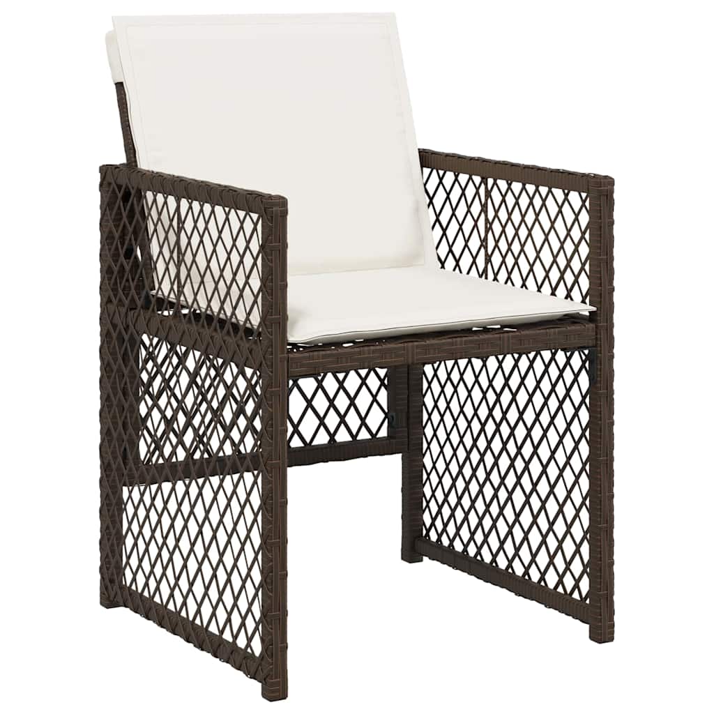 Have Spisebordssæt 5 pcs Brun polyrattan