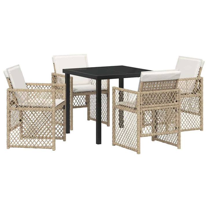 Have Spisebordssæt 5 pcs Beige polyrattan