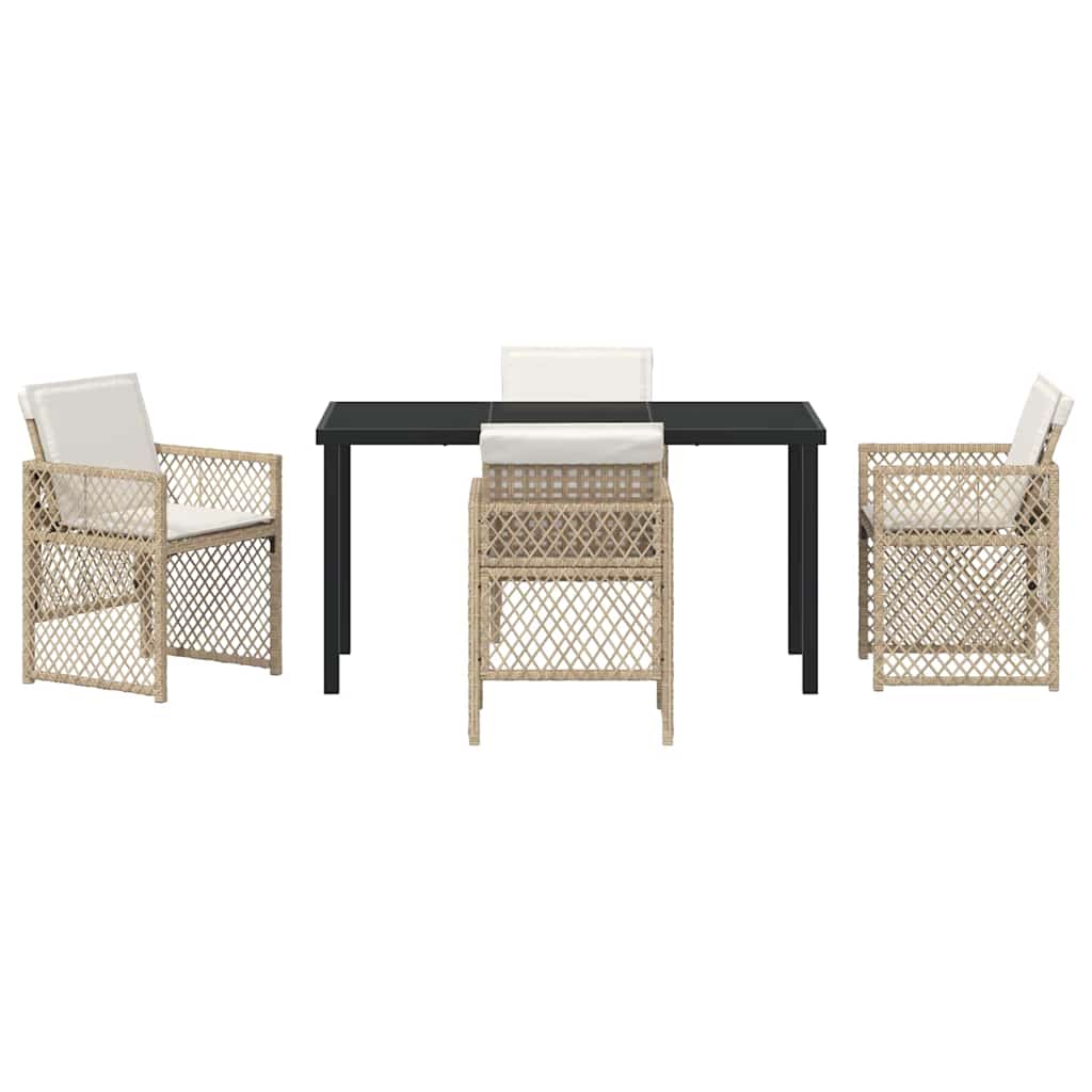 Have Spisebordssæt 5 pcs Beige polyrattan