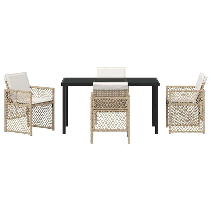 Have Spisebordssæt 5 pcs Beige polyrattan