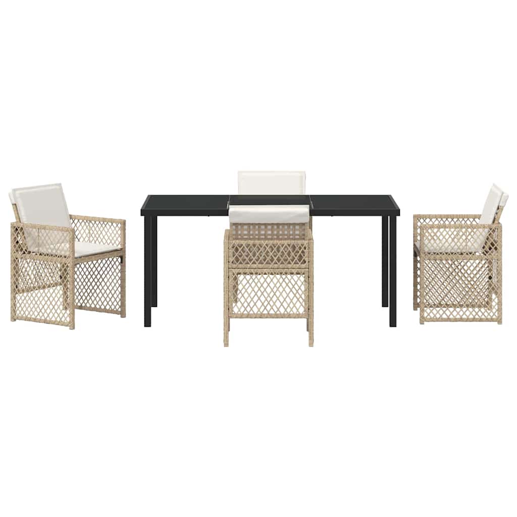 Have Spisebordssæt 5 pcs Beige polyrattan
