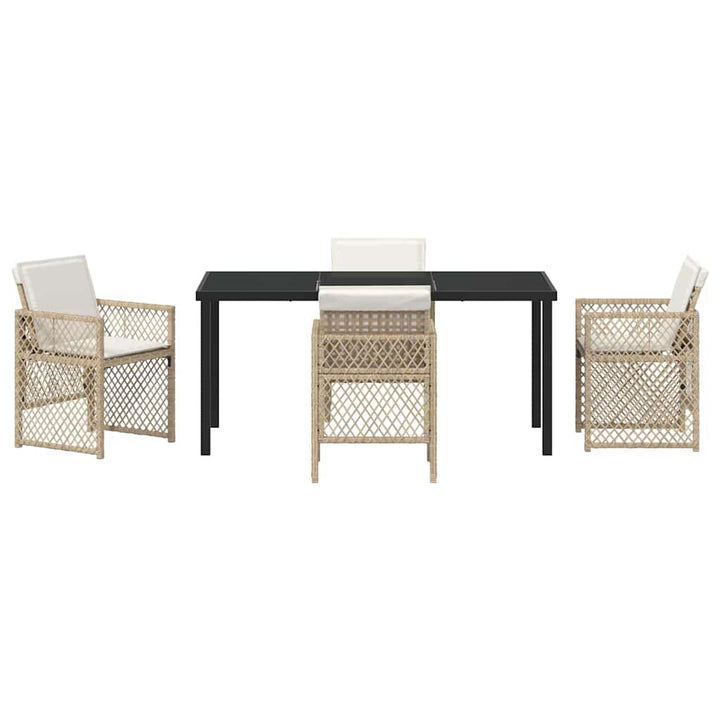 Have Spisebordssæt 5 pcs Beige polyrattan