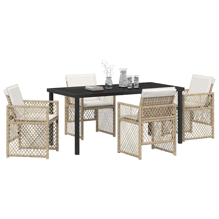 Have Spisebordssæt 5 pcs Beige polyrattan