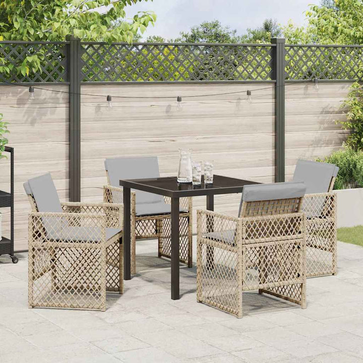 Have Spisebordssæt 5 pcs Beige polyrattan