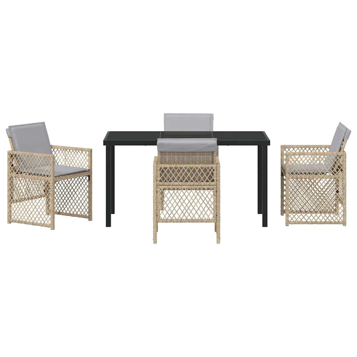 Have Spisebordssæt 5 pcs Beige polyrattan