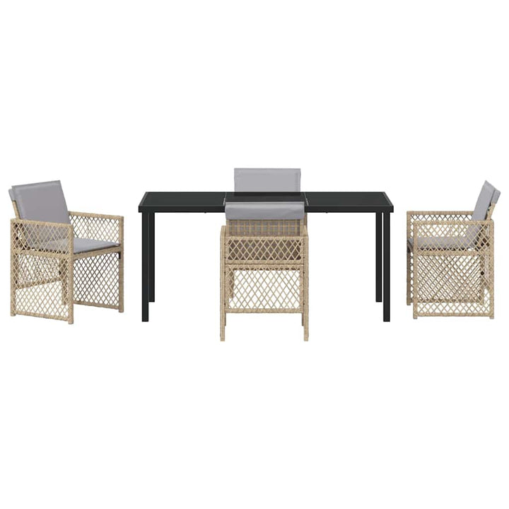 Have Spisebordssæt 5 pcs Beige polyrattan