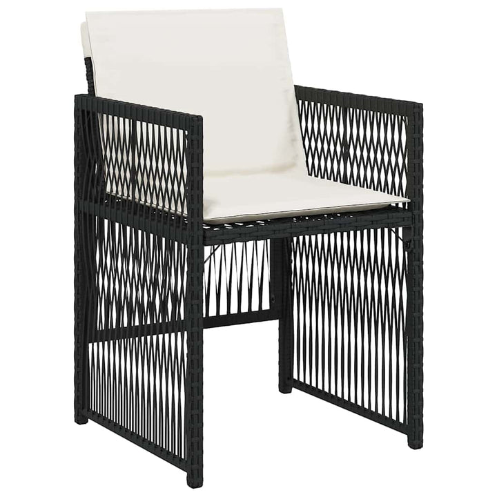 Have Spisebordssæt 5 pcs Sort Poly rattan