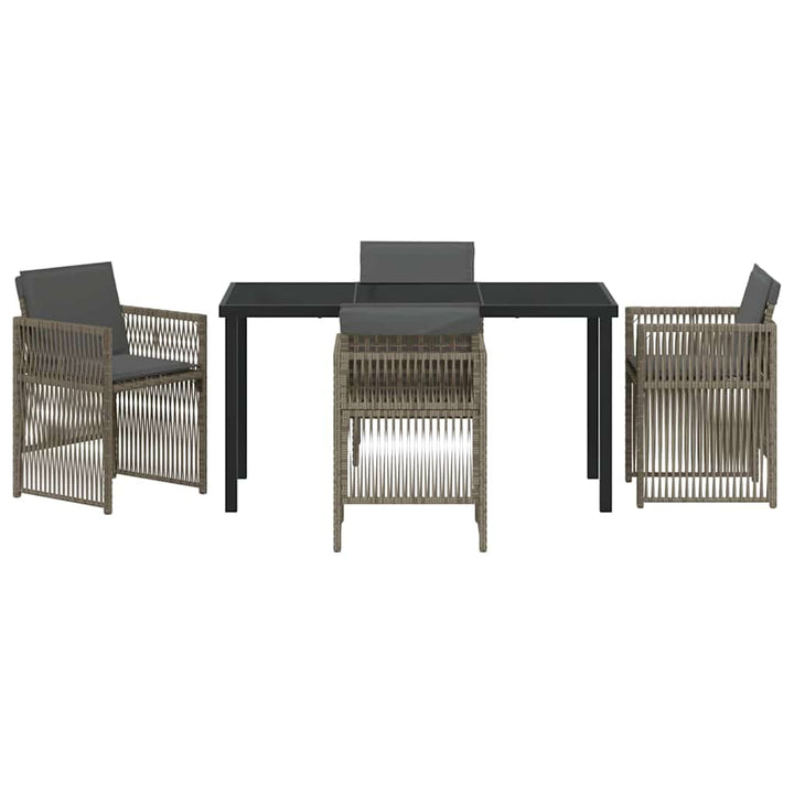 Have Spisebordssæt 5 pcs Grå Poly rattan