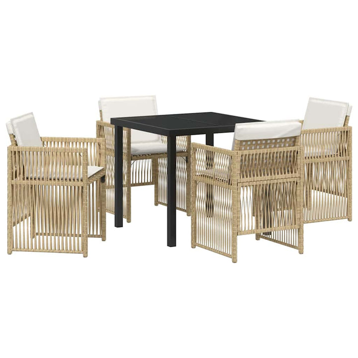 Have Spisebordssæt 5 pcs Beige Poly rattan