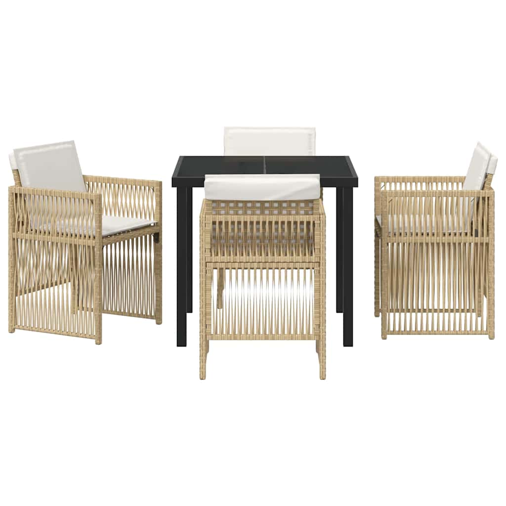 Have Spisebordssæt 5 pcs Beige Poly rattan