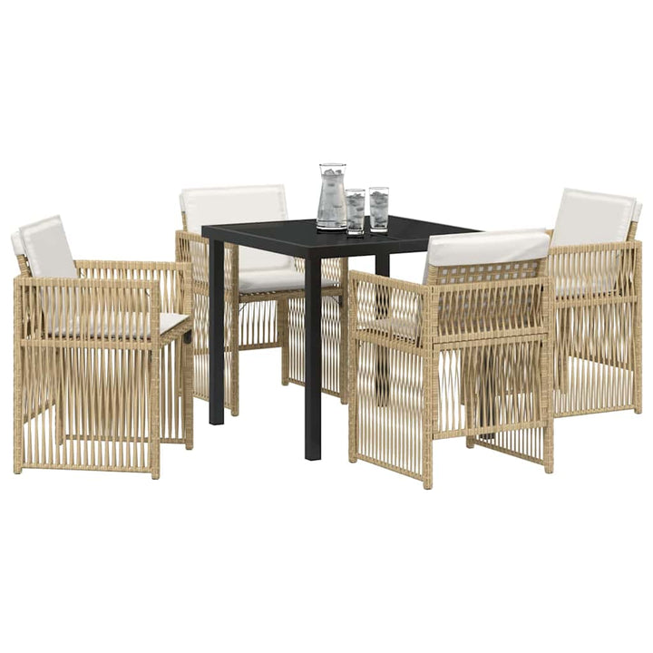 Have Spisebordssæt 5 pcs Beige Poly rattan
