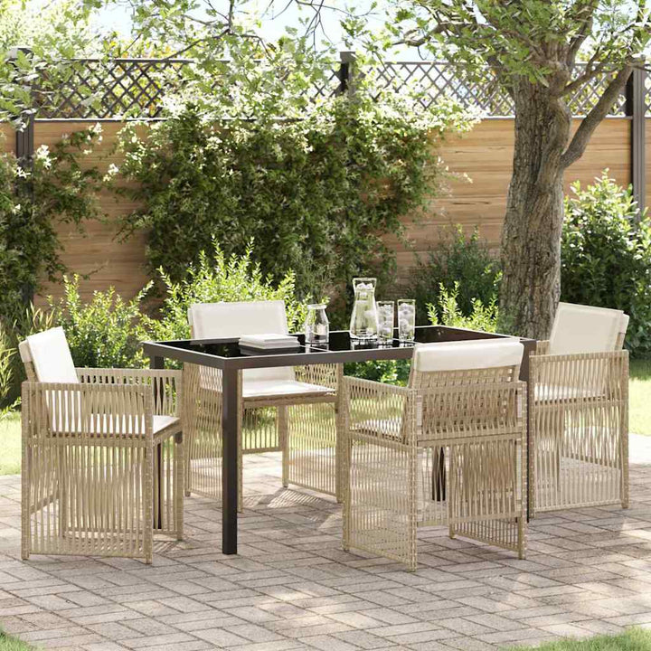 Have Spisebordssæt 5 pcs Beige Poly rattan
