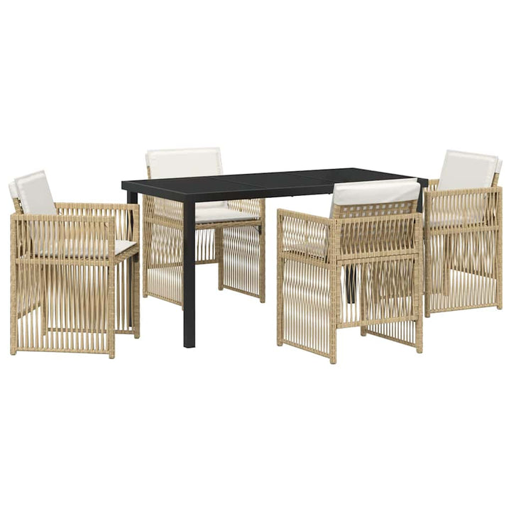 Have Spisebordssæt 5 pcs Beige Poly rattan